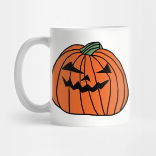 Big Orange Halloween Horror Pumpkin Mug